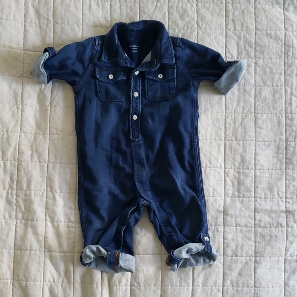 Baby Gap denim coveralls/romper
